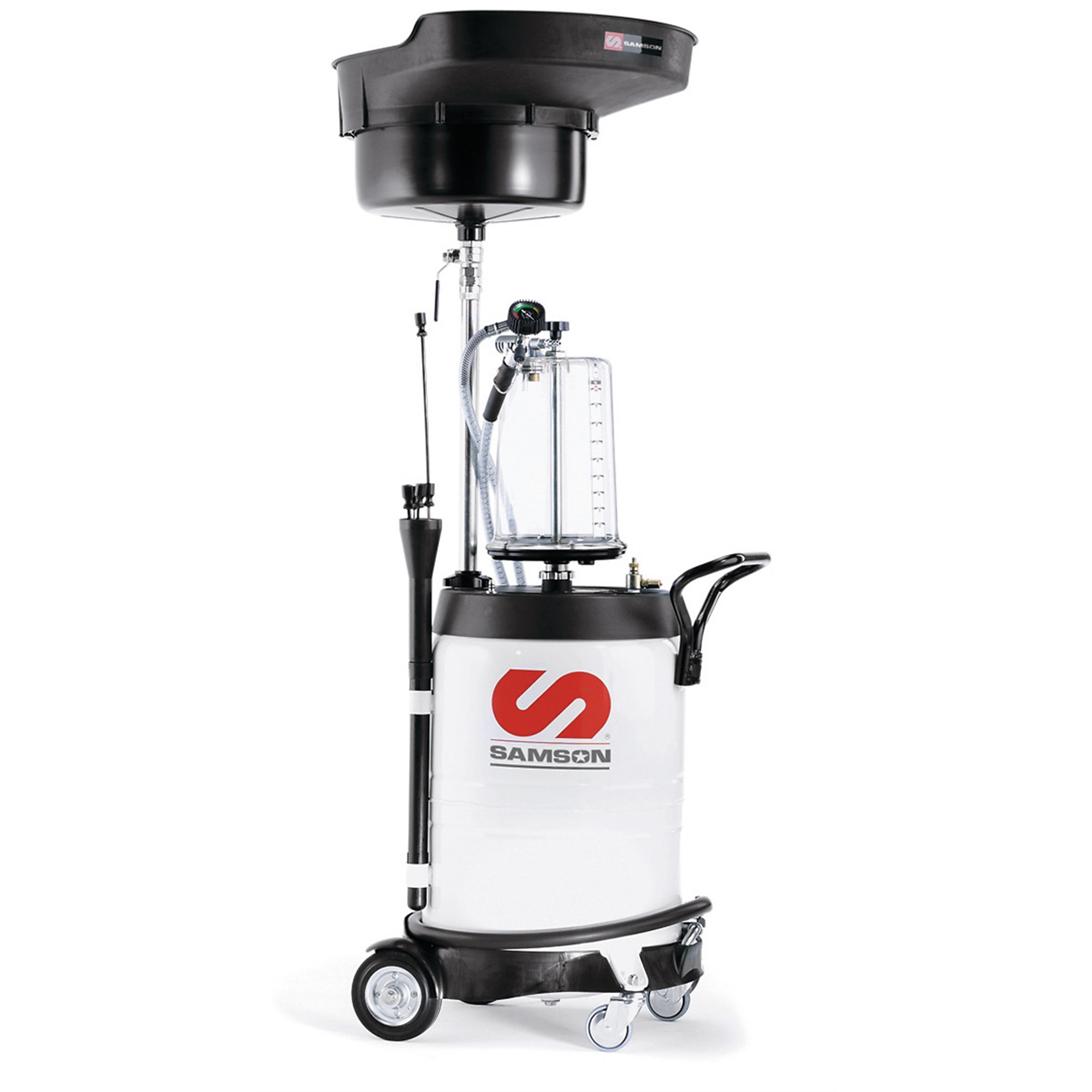 Samson Waste Oil Suction Unit Drainer — 27 Gal. Capacity, 10 Qt. Transparent Chamber, Model# SPM3720